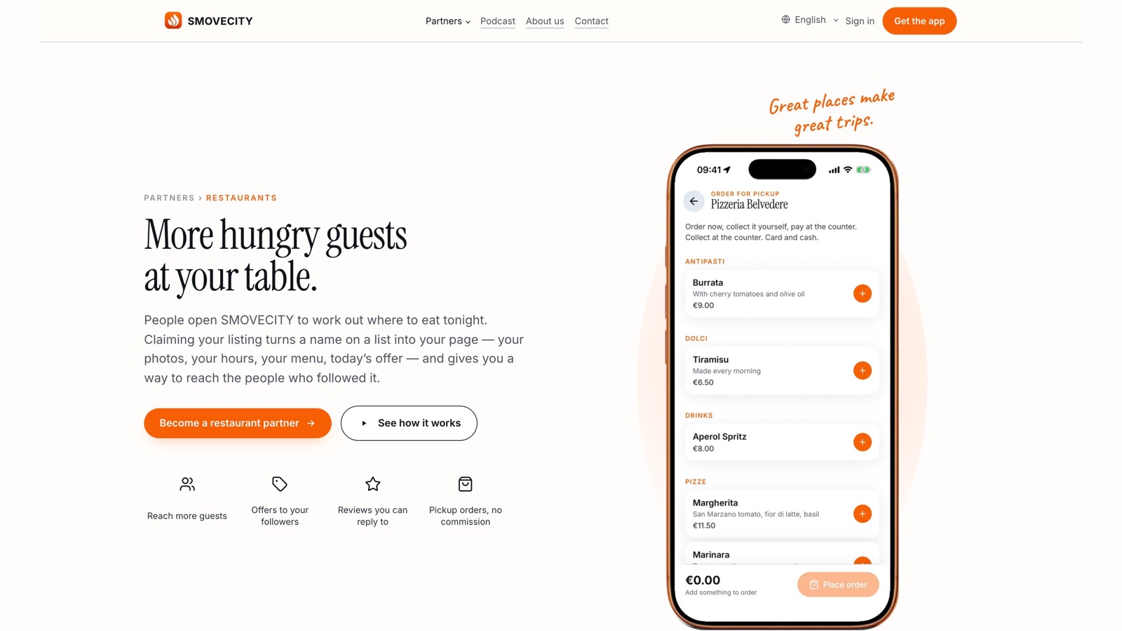 SMOVE.CITY for restaurants and bars: more hungry guests at your table